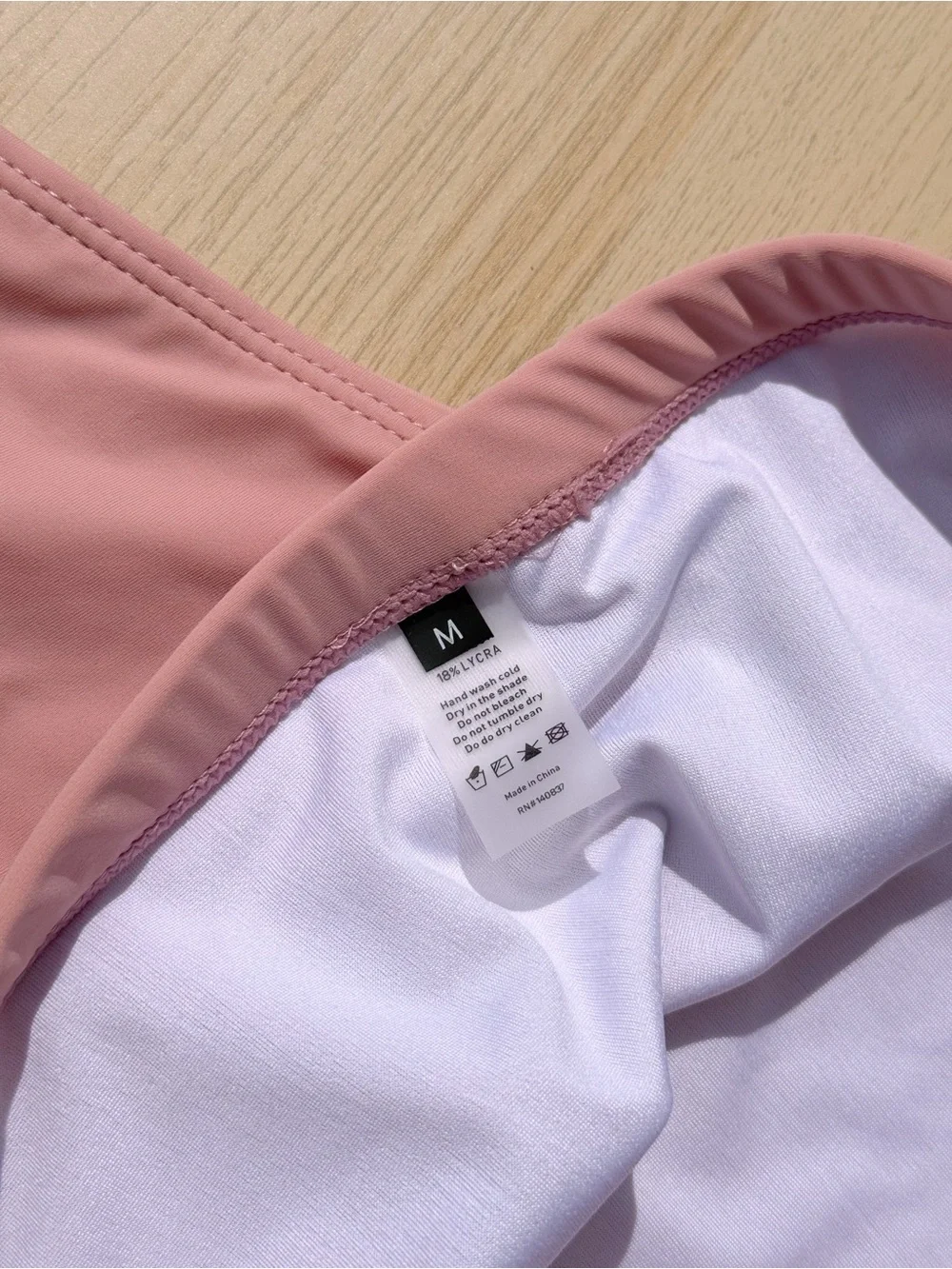 Frederick’s of Hollywood Vedra Bikini Bottom High Leg Cheeky Blush Pink Medium